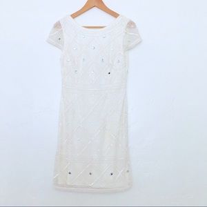 Adrianna Papell Beaded Jewel Vintage Style Dress